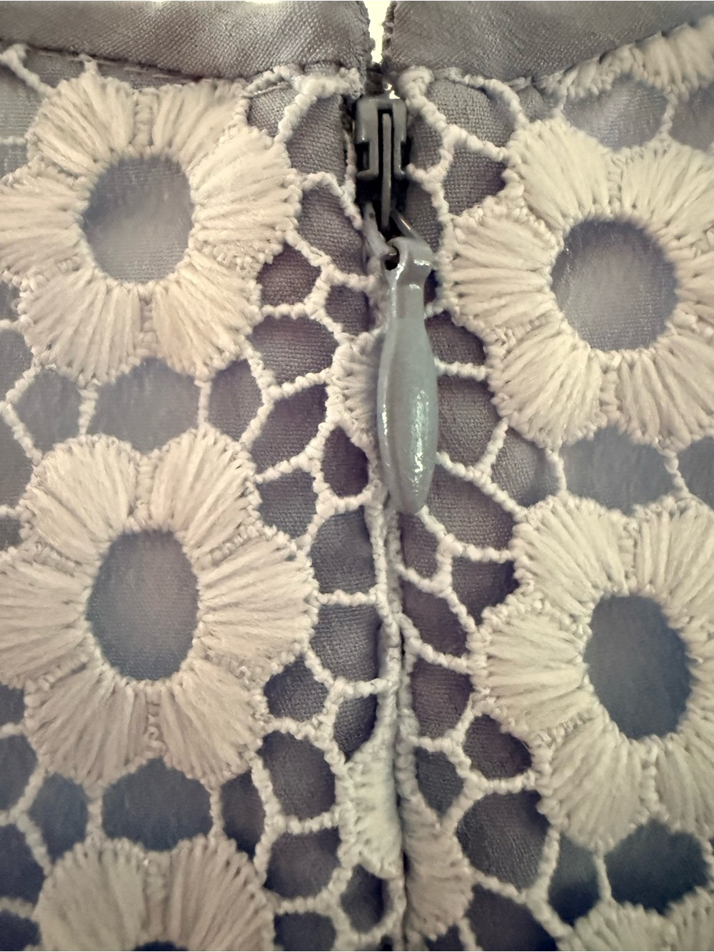 J. Crew Gorgeous Women's Light Blue Lace Peplum Sleeveless Top - Picture 9 of 10